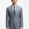 Zweiteiliger Slim-Fit-Anzug aus Schurwolle und Seide