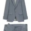 Zweiteiliger Slim-Fit-Anzug aus Schurwolle und Seide