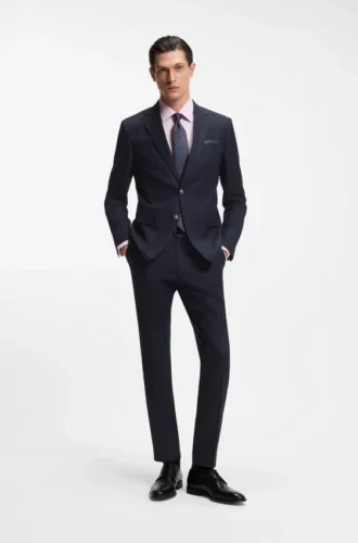 Zweiteiliger Slim-Fit-Anzug aus Stretchstoff