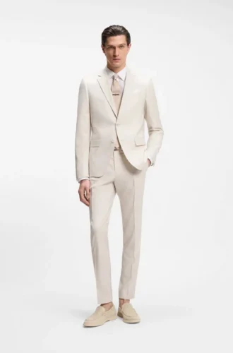 Zweiteiliger Slim-Fit-Anzug aus Stretchstoff