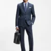 Zweiteiliger Slim-Fit-Anzug aus Wolle, Seide und Leinen