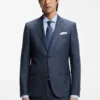 Zweiteiliger Slim-Fit-Anzug aus Wolle, Seide und Leinen