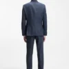 Zweiteiliger Slim-Fit-Anzug aus Wolle, Seide und Leinen