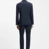 Zweiteiliger Slim-Fit-Anzug aus Wolle und Seide