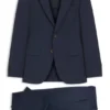 Zweiteiliger Slim-Fit-Anzug aus Wolle und Seide