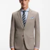 Zweiteiliger Slim-Fit-Anzug mit feinem Muster aus Stretch-Bekleidung Zweiteiliger Slim-Fit-Anzug mit feinem Muster aus Stretch-Bekleidung