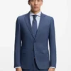 Zweiteiliger Slim-Fit-Anzug mit feinem Muster aus Stretch-Bekleidung Zweiteiliger Slim-Fit-Anzug mit feinem Muster aus Stretch-Bekleidung