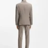 Zweiteiliger Slim-Fit-Anzug mit feinem Muster aus Stretch-Bekleidung Zweiteiliger Slim-Fit-Anzug mit feinem Muster aus Stretch-Bekleidung
