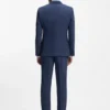 Zweiteiliger Slim-Fit-Anzug mit feinem Muster aus Stretch-Bekleidung Zweiteiliger Slim-Fit-Anzug mit feinem Muster aus Stretch-Bekleidung