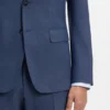 Zweiteiliger Slim-Fit-Anzug mit feinem Muster aus Stretch-Bekleidung Zweiteiliger Slim-Fit-Anzug mit feinem Muster aus Stretch-Bekleidung
